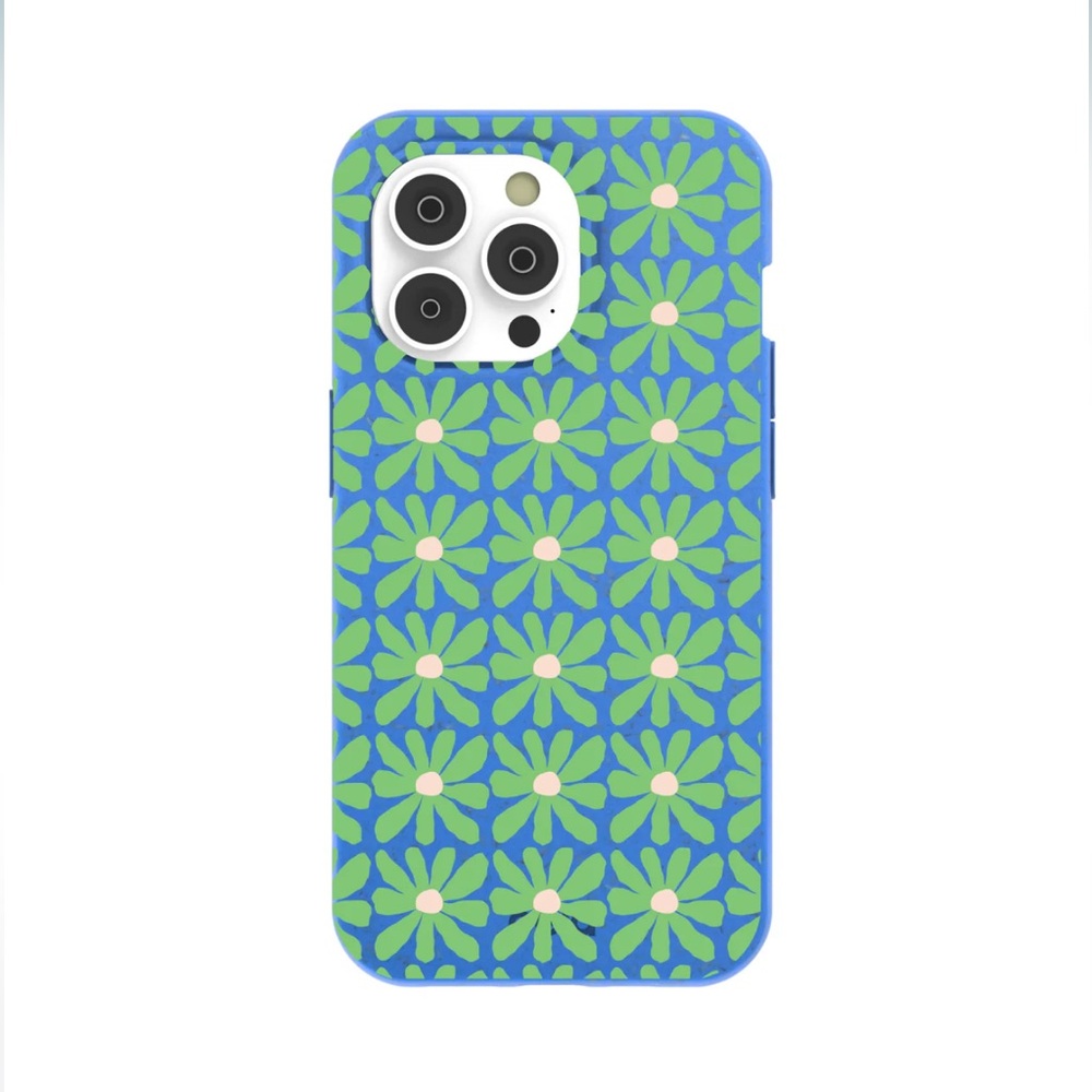 Pela Electric Blue Flower Child iPhone 14 Pro Case